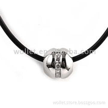 Stainless Steel Pendant with CZ Stone